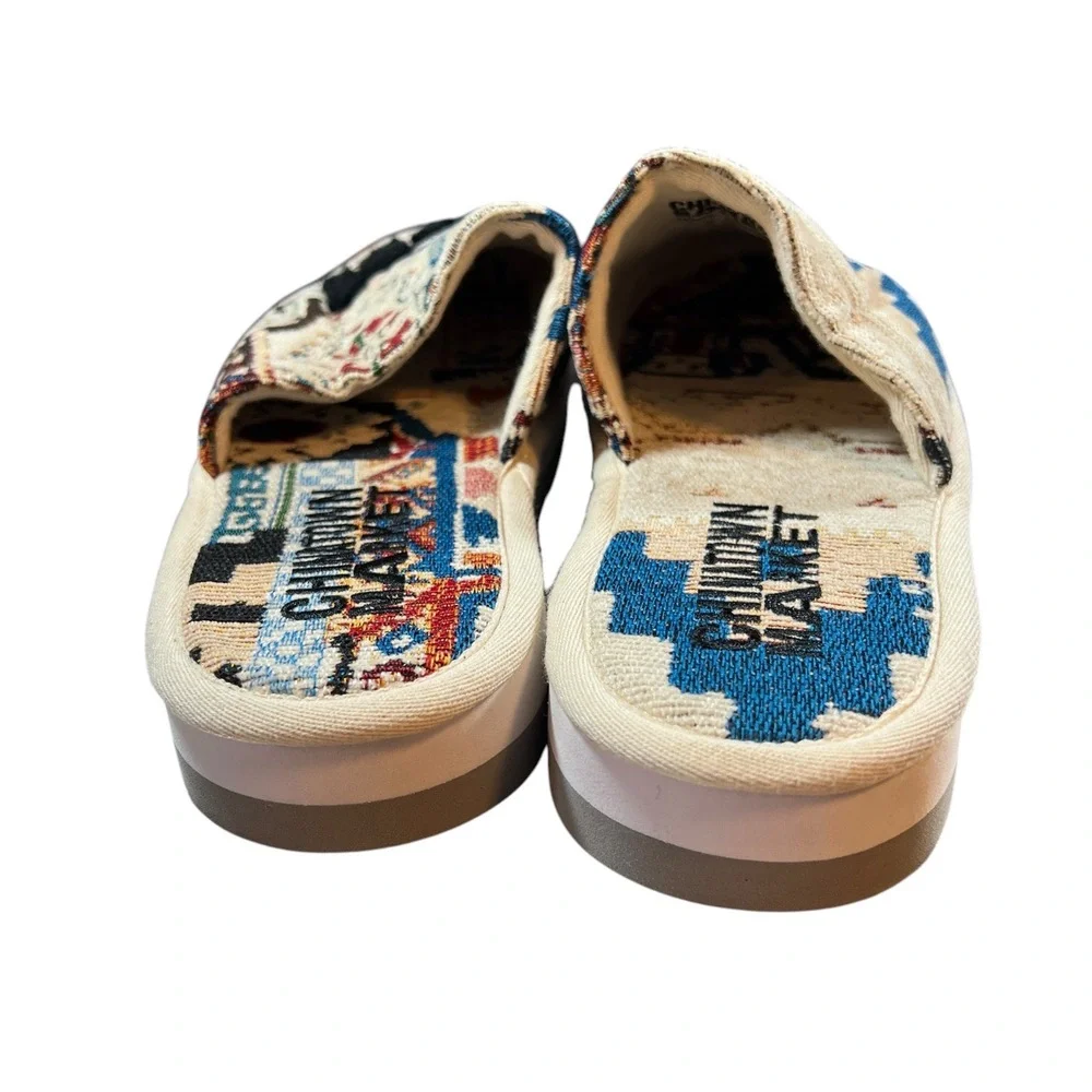 Chinatown Market Hotel‎ Slipper Tapestry Pattern Chunky Sole Slip On Small